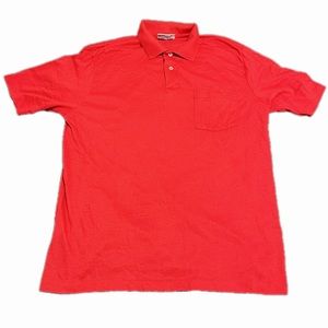 Vintage HANES-USA Men’s Red Polo Shirt Size Large